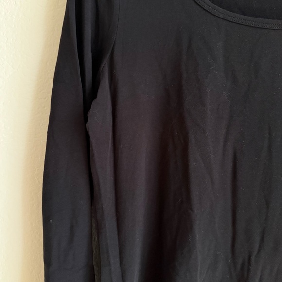 Peruvian Connection Elegant Black Long Sleeve Tee Size L - Picture 4 of 8